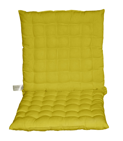 Lushomes Chair Pads,  Yellow , Reversible, driver seat cushion for car, dining chair cushion, cushion for car, tie up cushions for chairs, Cotton cushion for car(15 Inch x32 Inch, 72 Knots, 1 Pc)
