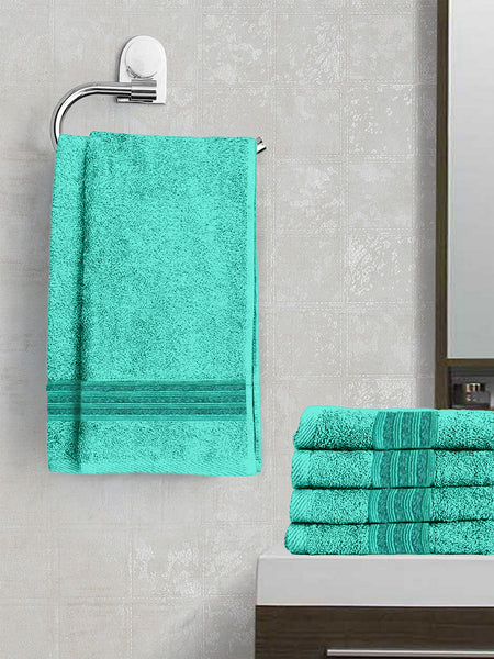 Lushomes Hand Towel, Hand Towel Set of 6, Blue Cotton Hand Towel Sets 475 GSM, Small Towel for Hand, Kitchen, GYM, Wash Basin(40 x 60 cms, Pack of 6)