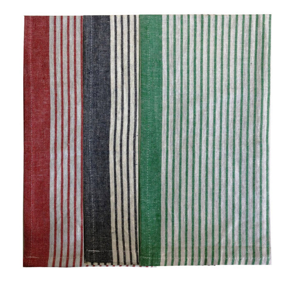 LUSHOMES Super Absorbent and Soft Kitchen Towels (18" x 27”, Pack of 3, Red + Blue + Green)