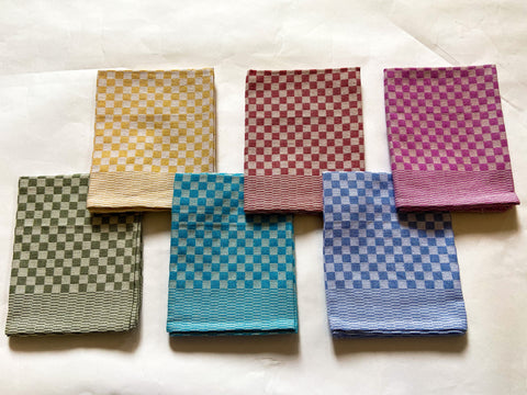 Lushomes Kitchen Towel, 100% Cotton Multi Color Kitchen Dish Towel & Napkins (18”x 28”, Pack of 6 Tea Towels)