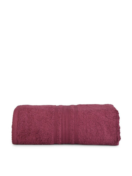 Lushomes Towels for Bath, Red Plum Super Soft and Fluffy Bath Turkish Towel (Size 35 x 71 inches, Single Pc, 450GSM)
