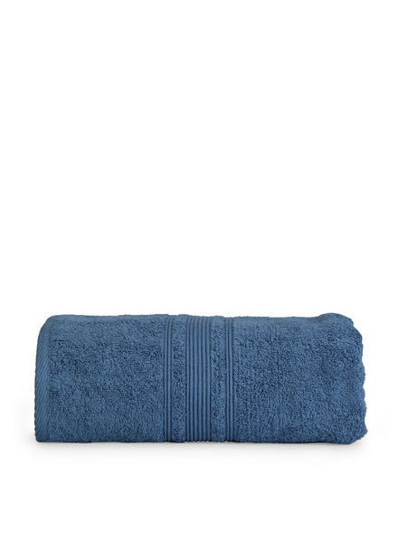 Lushomes Towels for Bath, Ink Blue Super Soft and Fluffy Bath Turkish Towel (Size 35 x 71 inches, Single Pc, 450GSM)