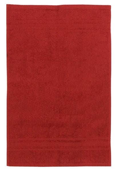 Lushomes Hibiscus Red Super Soft and Fluffy Cotton Hand Towel Set (Size: 40 x 60 cms, Pack of 12, 450 GSM) - Lushomes