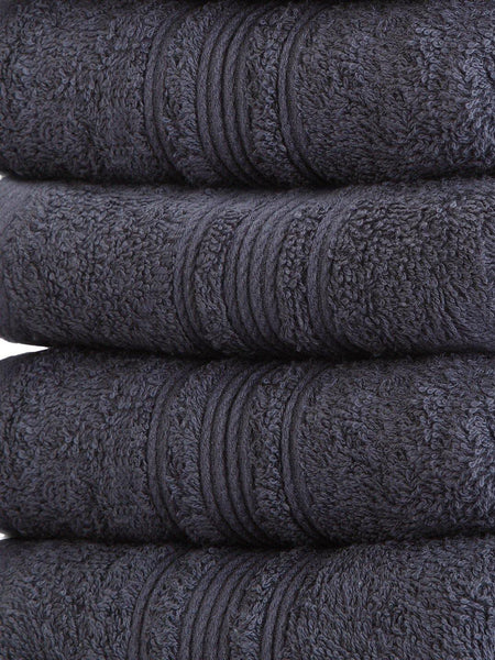 Lushomes Navy Super Soft and Fluffy Cotton Hand Towel Set (Size 40 x 60 cms", Pack of 6 Pcs, 450 GSM) - Lushomes