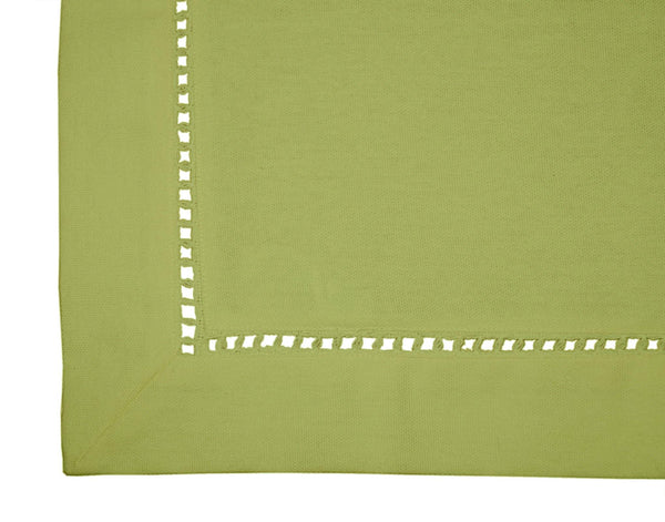 Lushomes Light Green Premium Cotton Table Runner with Ladder Lace (Size 40 x 180 cms, Single Pc) - Lushomes