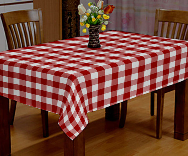 Lushomes Table Cover, Buffalo Checks Red Plaid Dining Table Cover Cloth (Size 40 x 40”, Side Table Cloth)
