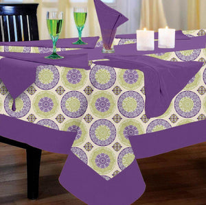 Lushomes Bold Printed 6 Seater Small Table Linen Set - Lushomes