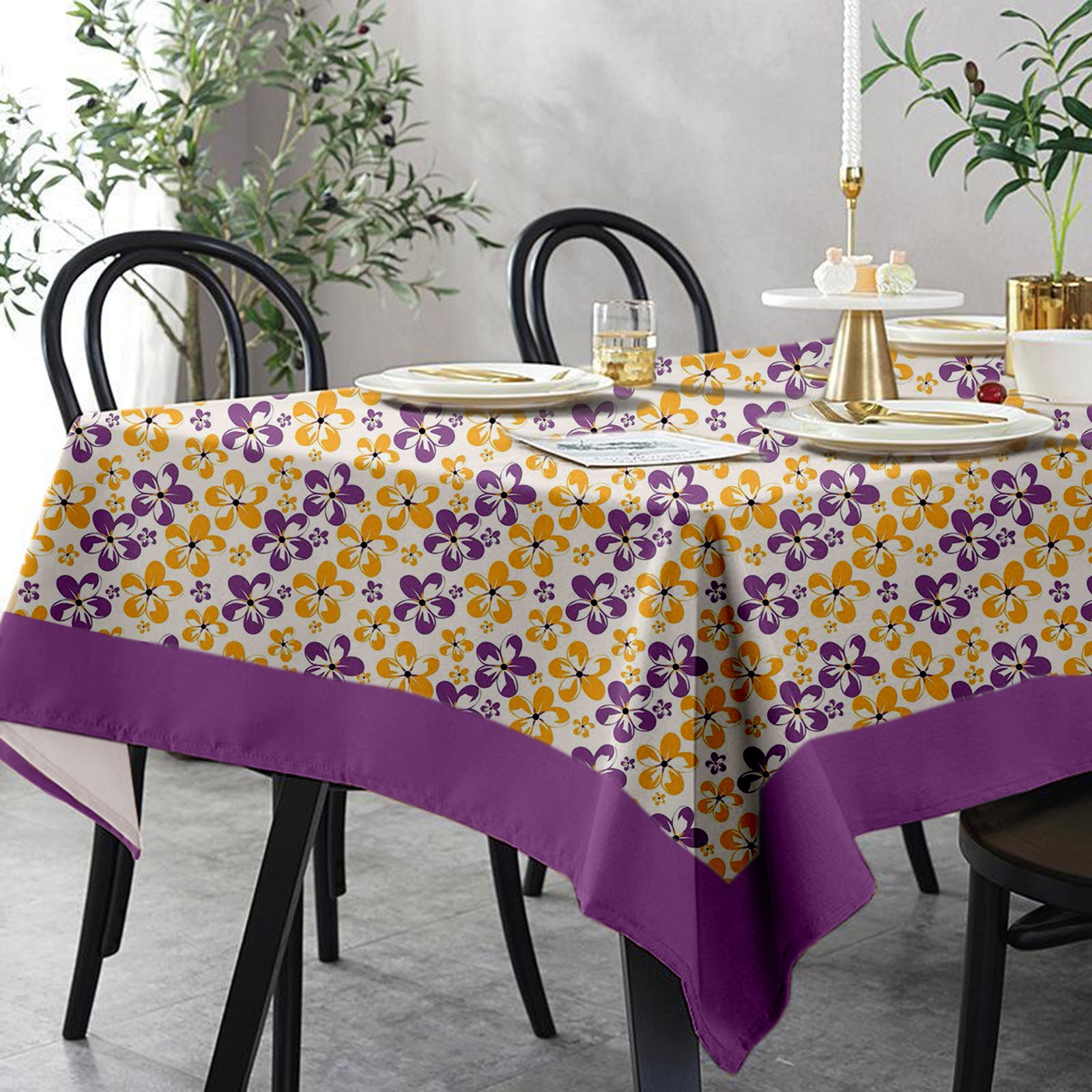 Lushomes dining table cover 4 Seater, Shadow Printed Dining Table Cover Cloth Linen, Home Decor Items, , table cloth, table cover, dinning table cover (Pack of 1, 60 x 60 inches)