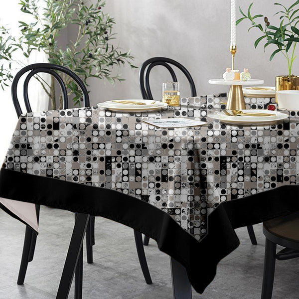 Lushomes dining table cover 6 Seater, Regular Coins Printed Dining Table Cover Cloth Linen, Home Decor Items (Pack of 1, 60x90 inches)