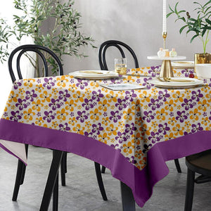 Lushomes 6 Seater Small Shadow Printed Dining Table Cover Cloth Linen (Pack of 1, 78 x 55 inches) - Lushomes