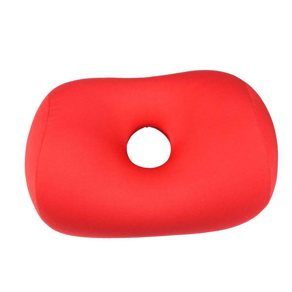 Lushomes Red Microbeads Nose pillow with super comfy micro beads. (28 x 35 cms, Single pc) - Lushomes