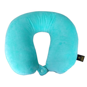 Lushomes Blue Microbeads Travel Neck Pillow (12 x 12 inches, Single pc) - Lushomes