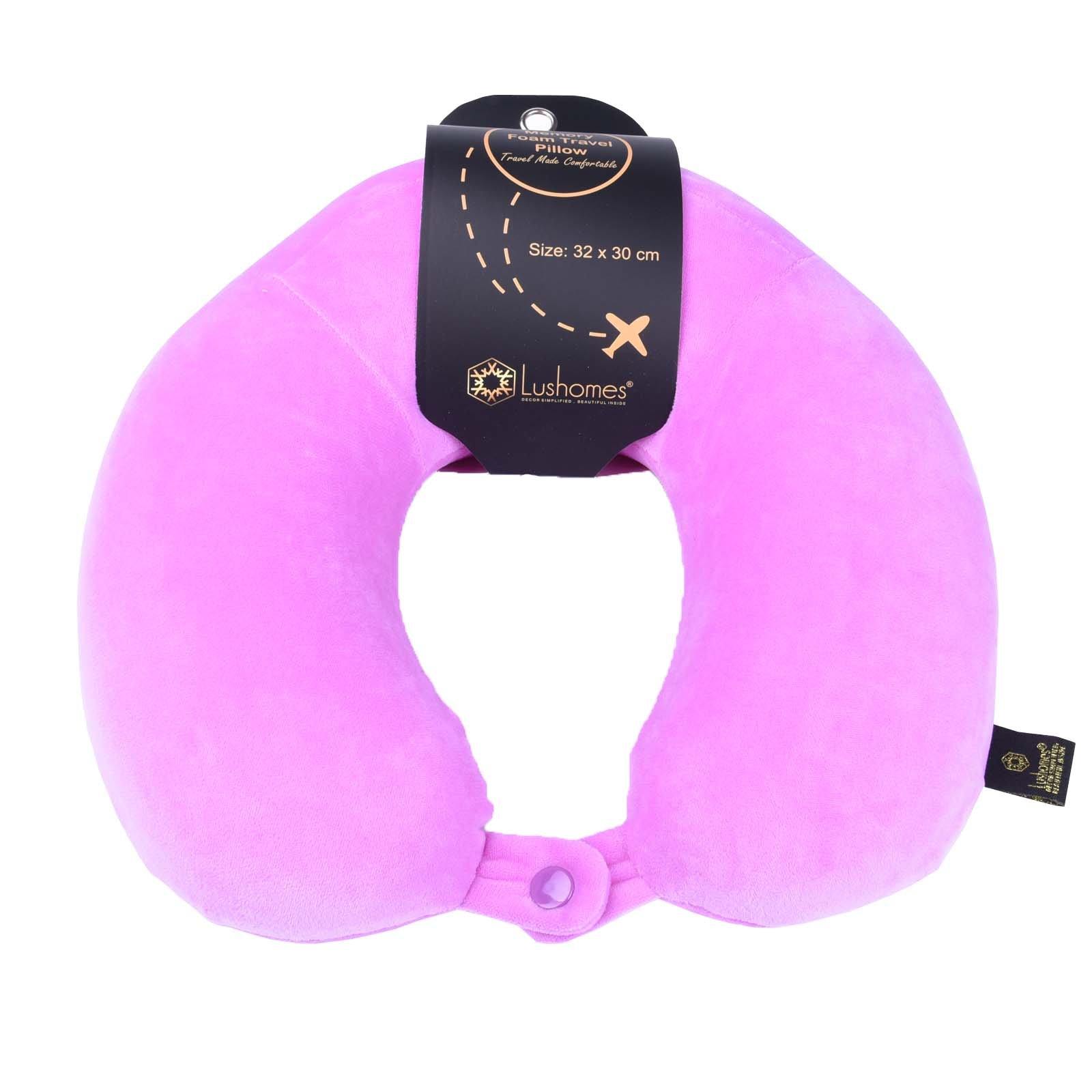 Lushomes Purple Cuddly Memory foam Pillow (30 x 32 cms, Single pc) - Lushomes