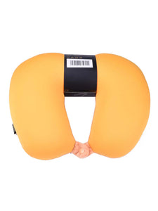 Lushomes Yellow 2 in 1, Magic Travel Neck Pillow (Neck Pillow: 11 x 13 inches, Pillow: 10 x 12 inches, Single Pc)