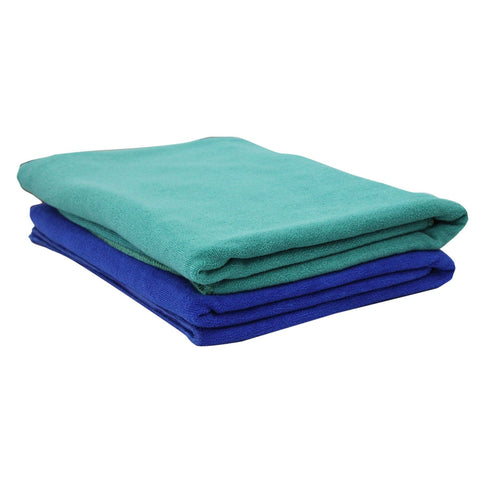 Microfibre Towel for Bath, Quick Dry Towel for Men Women, Large Size Towel Set of 2, 27 x 55 Inch (70x140 Cms, Set of 2, Blue & Teal Combo)