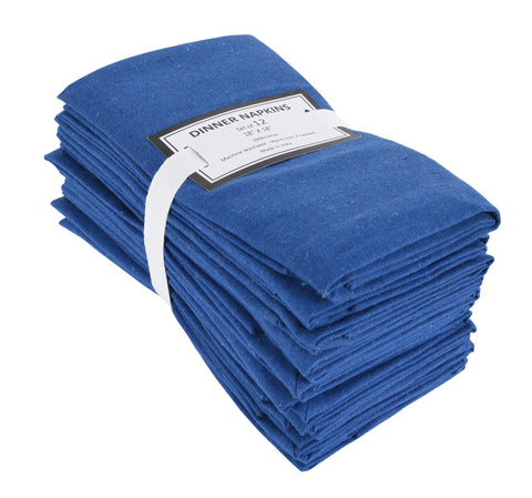 Lushomes Cloth Napkin Set of 12 with Mitted Corners, Cotton Table Dinner Linen, Eco-Friendly Cotton Fabric, Machine Washable for Dinner, Restaurant & Banquet, 18x18 Inches (45x45 Cms), Royal Blue