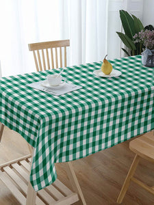 Lushomes Classic Farmhouse Tablecloth Buffalo Checkered Design, Rectangle, Washable Gingham 100% Table Cover for Outdoor Picnic, Kitchen, Holiday Dinner, Buffet parties and camping, 60X120 inch, Green