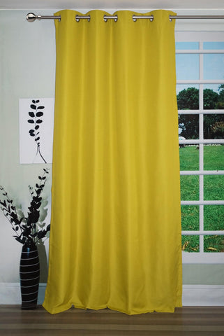 Lushomes Palm Water Repellent Frankfurt Matty Door Curtain with 8 metal eyelets & tie back (Size: 52" x 90", Single pc) - Lushomes