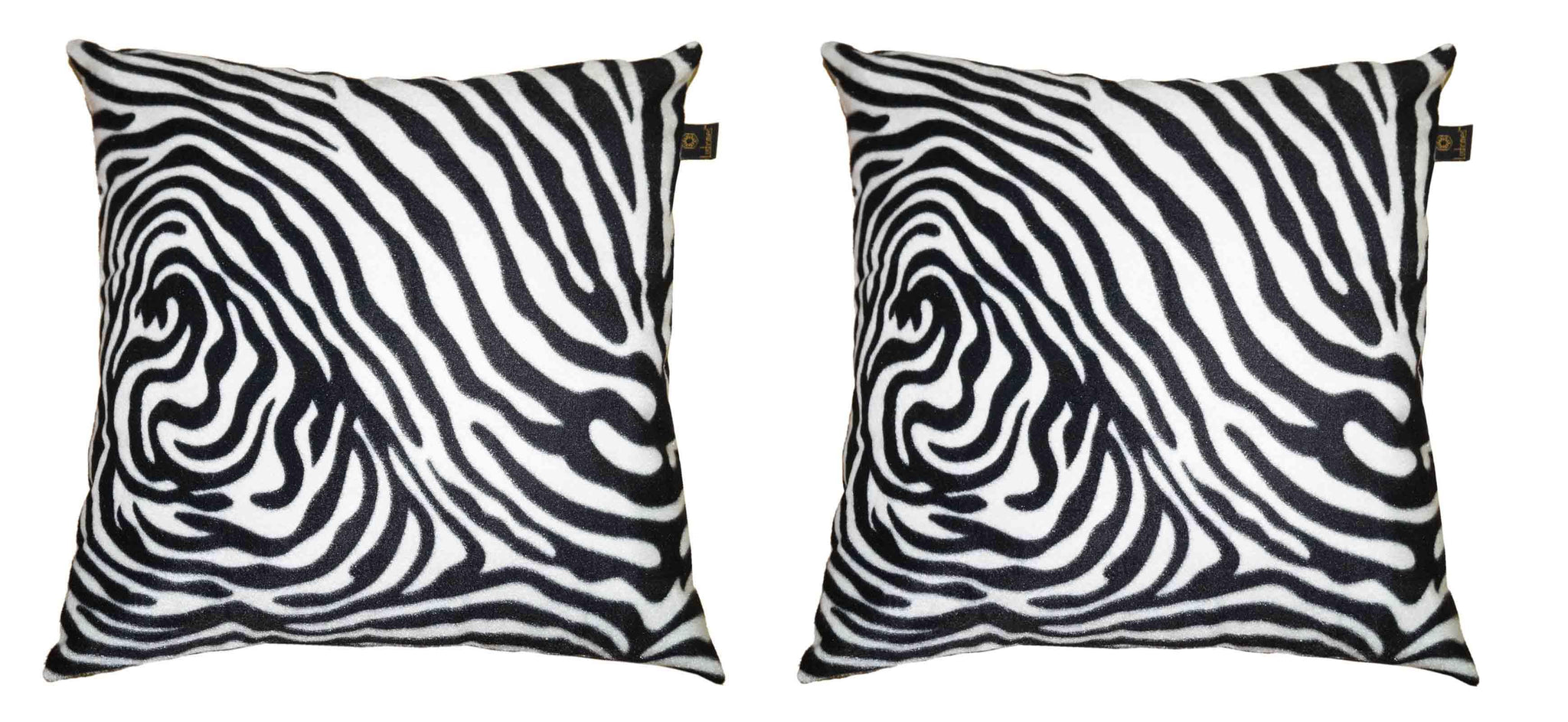 Lushomes White Zebra Skin Printed Cushion Covers (Pack of 2) - Lushomes