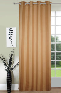Lushomes Stripes Adorable Gold Curtain for Door (single pc) - Lushomes
