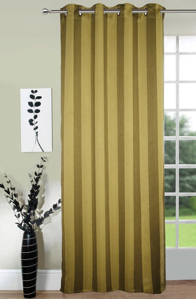 Lushomes Stripes Adorable Green Curtain for Door (single pc) - Lushomes