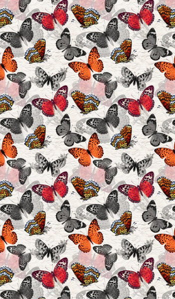 Lushomes Digitally Printed Graffiti Butterfly Polyester Blackout Curtains for Doors (Single pc) - Lushomes