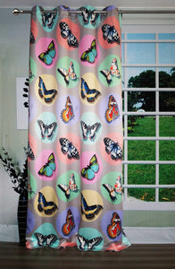 Lushomes Uber Premium Digital Kids Butterflies Door Curtains (Single Pc, Size 54 x 90 inch, 8 metal eyelets) - Lushomes