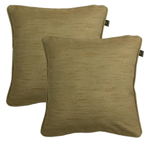 Lushomes Matka Silk Pack of 2 Beige Cushion Covers (20"x20") - Lushomes