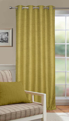 Lushomes Matka Silk Green Curtain for Door (Single pc) - Lushomes