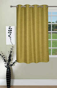 Lushomes Matka Silk Green Curtain for Window (Single pc) - Lushomes