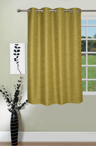 Lushomes Matka Silk Green Curtain for Window (Single pc) - Lushomes