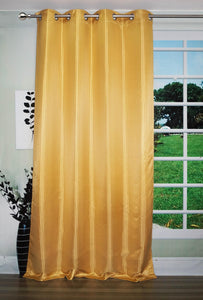 Lushomes Gold Contemporary Stripped Door Curtain with 8 metal Eyelets (54 x 90‰۝)-Torantina - Lushomes