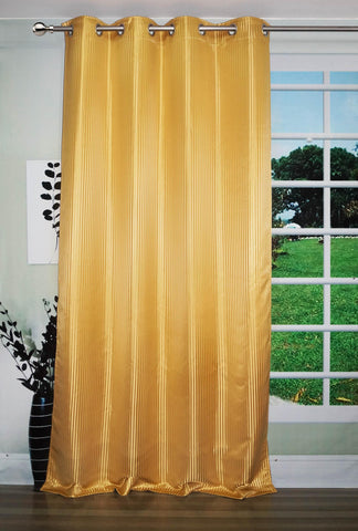 Lushomes Gold Contemporary Stripped Long Door Curtain with 8 metal Eyelets (54 x 108‰۝)-Torantina - Lushomes