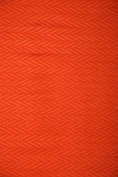 Lushomes Embossed Polyester Door Curtain - 7.5 feet, Orange - Lushomes