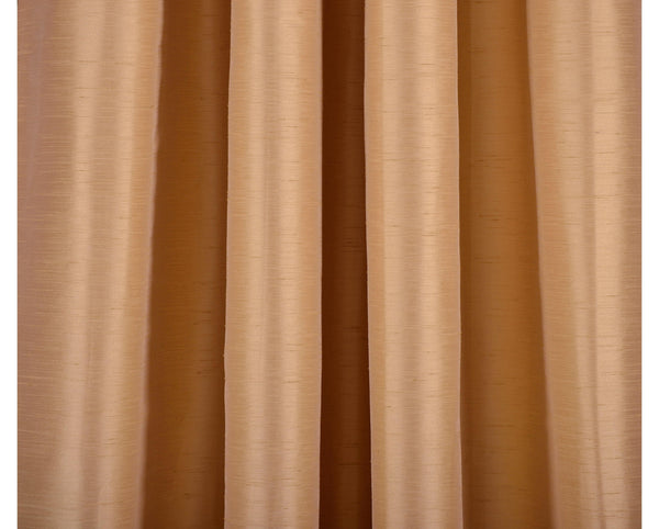 Lushomes Art Silk Polyester Lining Window Curtain - 5 feet, Beige - Lushomes