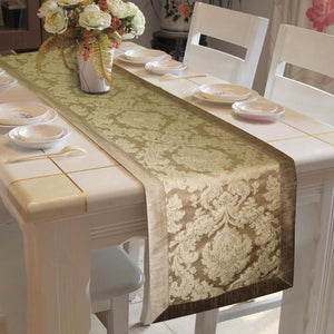 Lushomes Natural Jacquard Runner with High Quality Polyester Border - Lushomes