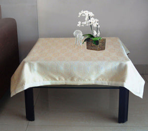 Lushomes Gold 1 Selfdesign Jaquard Centre Table Cloth (Size: 36x60 inches), single pc - Lushomes