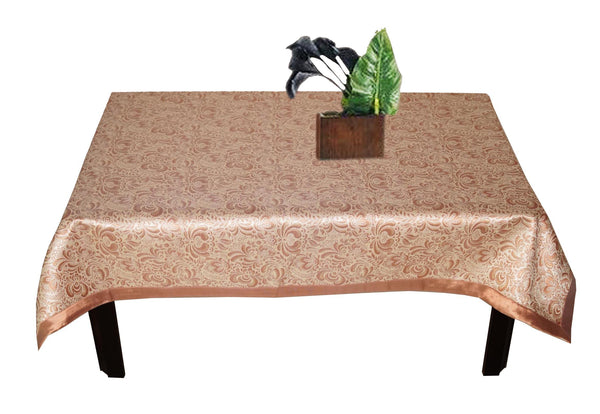 Lushomes Rust 1 Selfdesign Jaquard Centre Table Cloth (Size: 36x60 inches), single pc - Lushomes