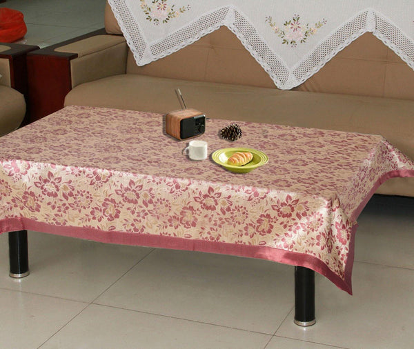 Lushomes Pink 2 Selfdesign Jaquard Centre Table Cloth (Size: 36x60 inches), single pc - Lushomes