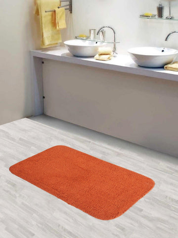 Lushomes Bathroom Mat, floor mats for home, anti slip mat, non slip mat 1800 GSM Floor Mat with High Pile Microfiber, mat for bathroom floor with Anti Skid Backing (19 x 30 Inch, Single Pc, Brown)