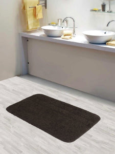 Lushomes Bathroom Mat, floor mats for home, anti slip mat, non slip mat 1800 GSM Floor Mat with High Pile Microfiber, mat for bathroom floor with Anti Skid Backing (19 x 30 Inch, Single Pc, Brown)