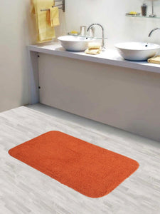 Lushomes Bathroom Mat, floor mats for home, anti slip mat, non slip mat 1800 GSM Floor Mat with High Pile Microfiber, anti skid mat for bathroom floor (15 x 24 Inch, Single Pc, Brown)
