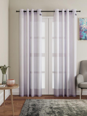 Lushomes Pink Design 2 Melody Sheer Door Curtains 4.5 Ft x 7.5 ft. (54" x 90‰۝, Single pc) - Lushomes