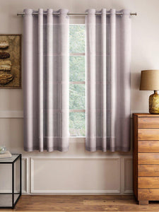 Lushomes Brown Design 1 Melody Sheer Window Curtains 4.5 Ft x 5 ft. (54" x 60‰۝, Single pc) - Lushomes