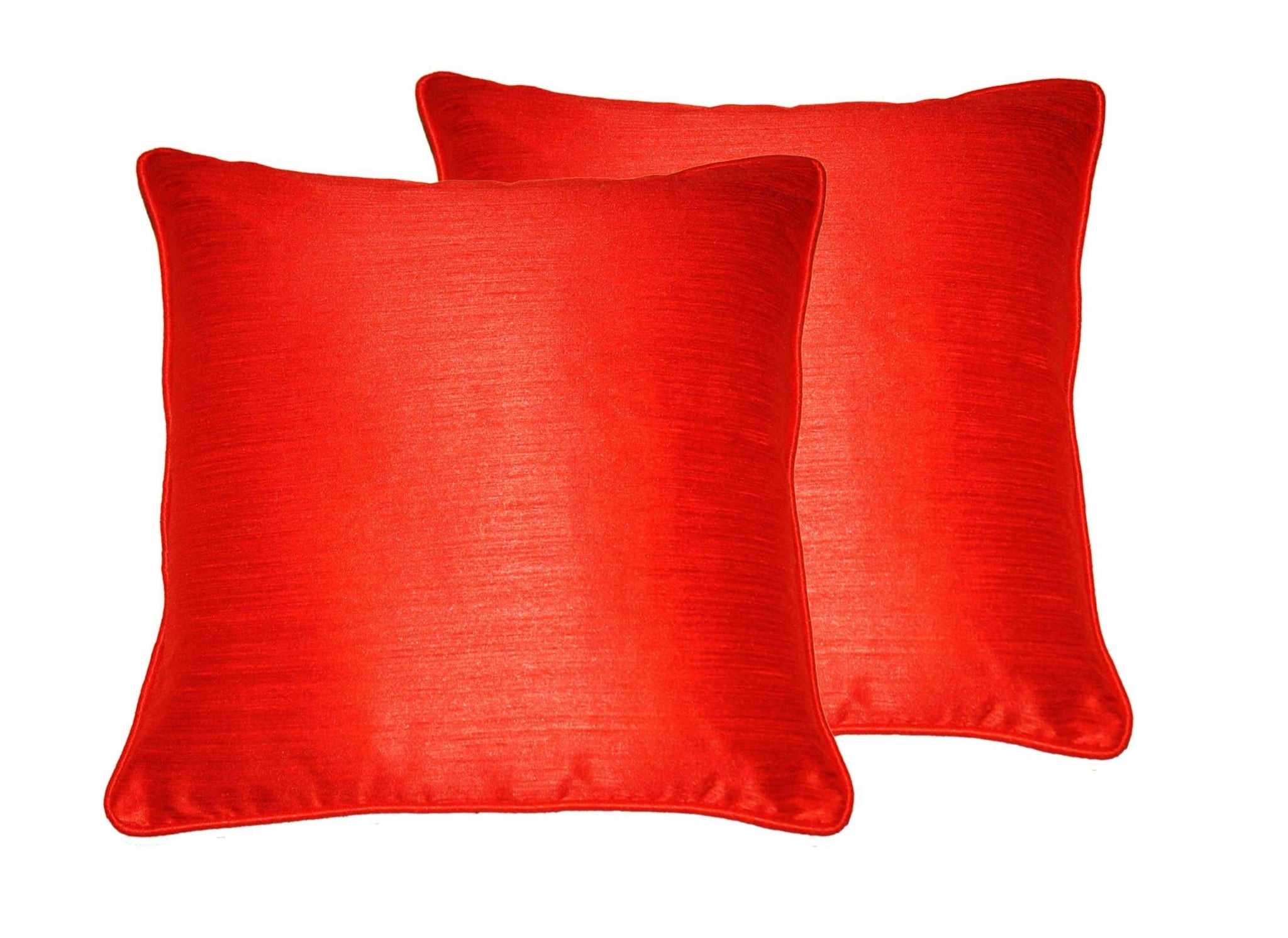 Lushomes Red Twinkle Star Cushion Covers 12 x 12 Pack of 2 - Lushomes