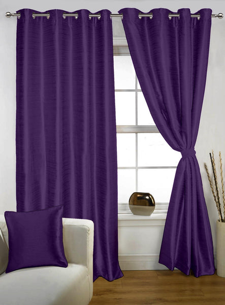 Lushomes Wine Twinkle Star Curtain with Blackout Lining for Doors - Lushomes