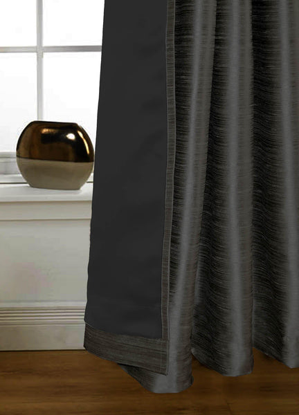Lushomes Black Twinkle Star Curtain with Blackout Lining for Doors - Lushomes