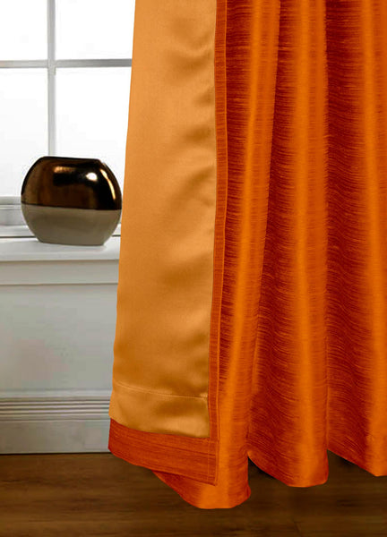Lushomes Mango Colored Twinkle Star Curtain with Blackout Lining for Long Door - Lushomes