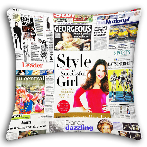 Lushomes Digital Print News Feed Cushion Covers (Pack of 5) - Lushomes