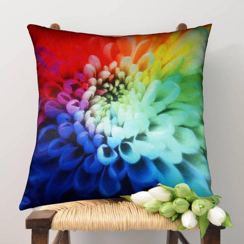Lushomes Digital Printed Petals Cushion Cover on Ultra Premium Whiteout Fabric - Lushomes